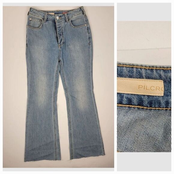 Pilcro Bootcut Jeans Womens 27 High Rise Trouser Button Fly 90s Y2K - Picture 1 of 13